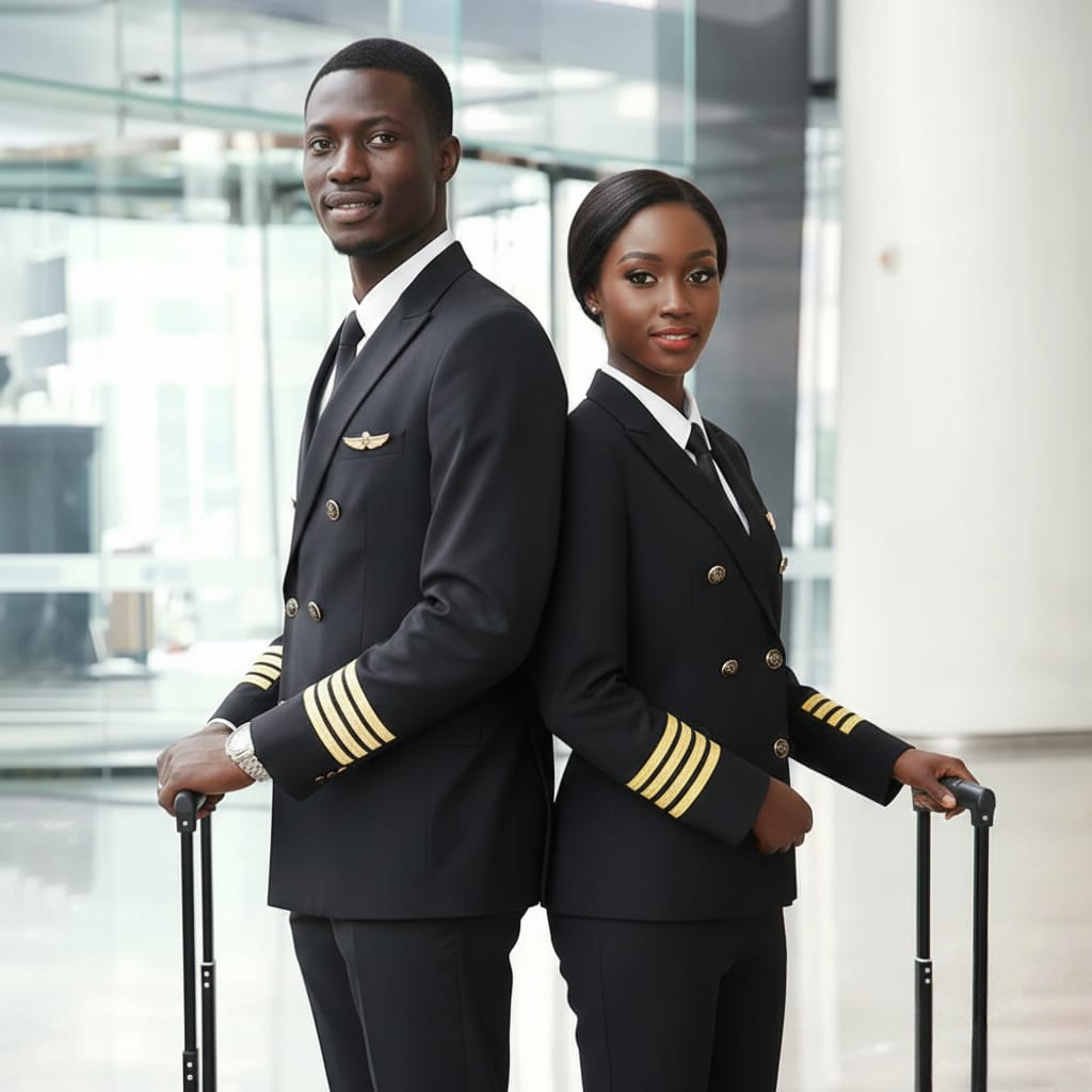 Uniforme "Élégance Marine & Amande" Premium