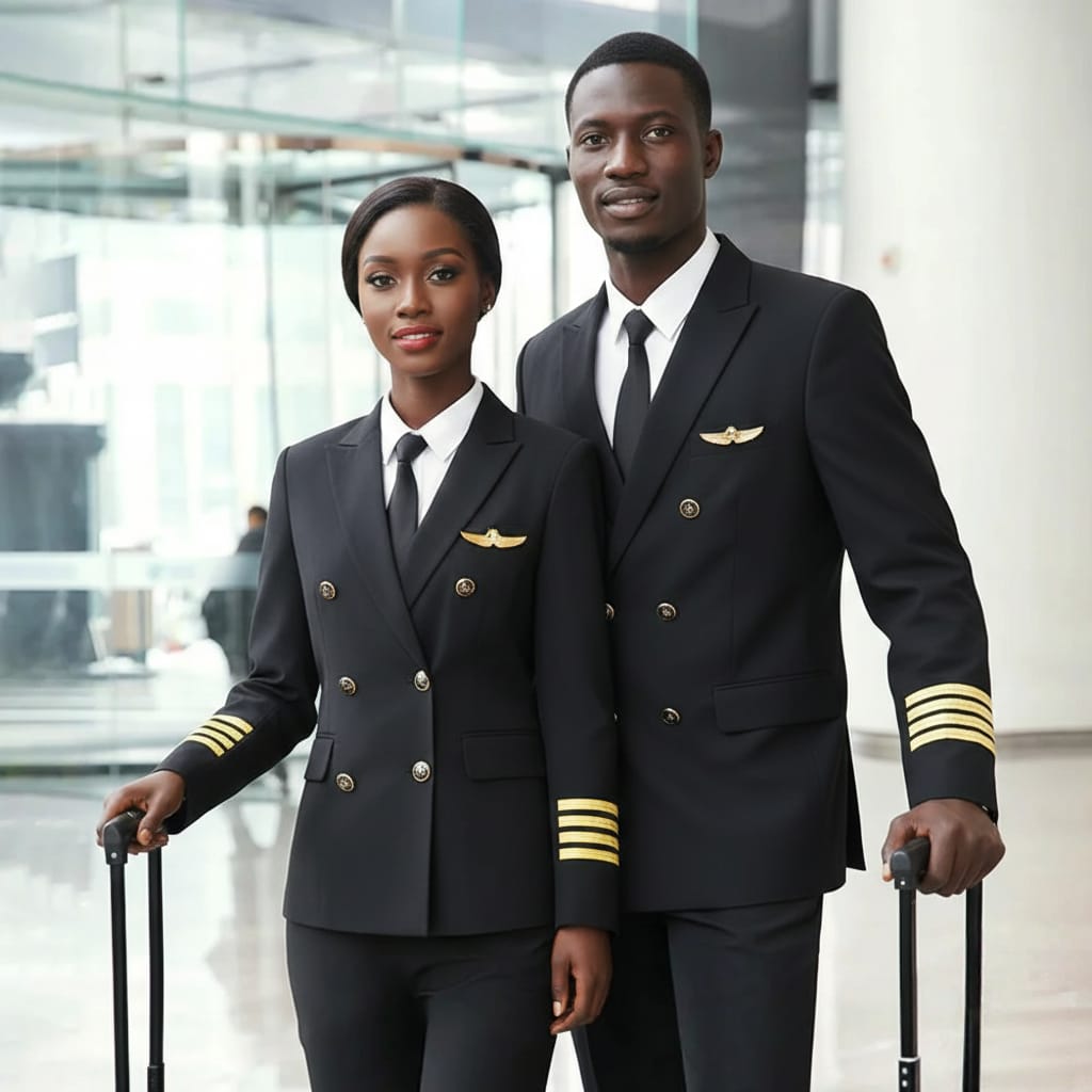 Uniforme "Élégance Marine & Amande" Premium - Miniature 2