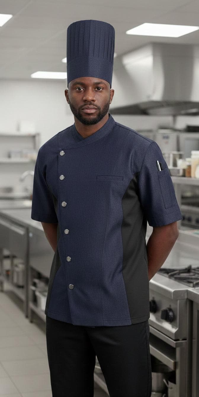 Ensemble Chef "Bleu Minuit & Onyx"