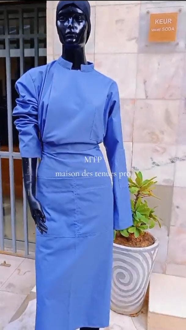 Ensemble Chef "Denim Céruléen"