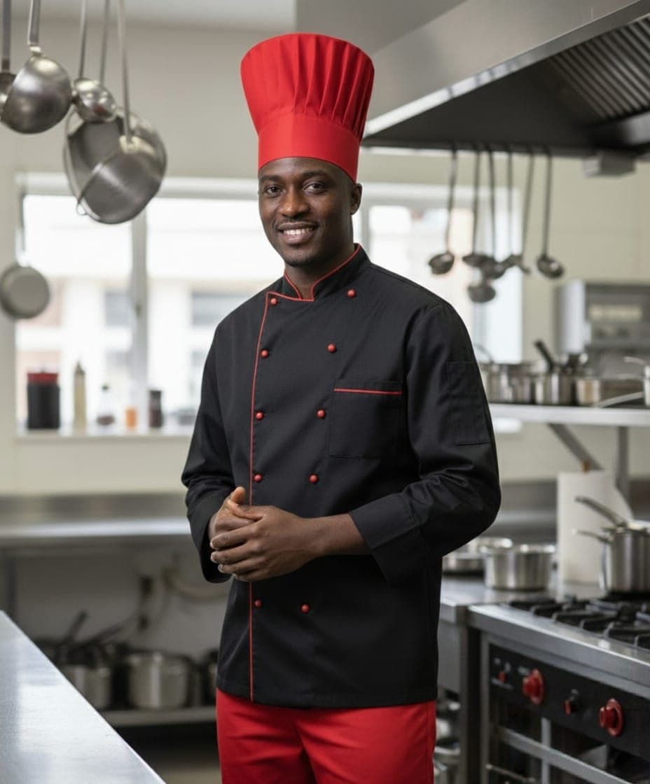 Ensemble Chef "Obsidienne & Carmin"