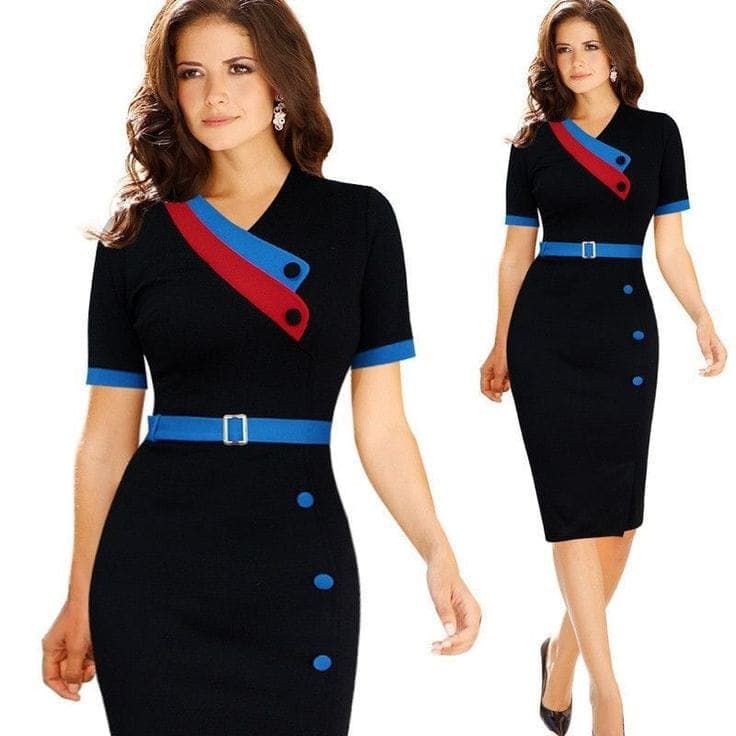 Uniforme "Élégance Noir & Azur"